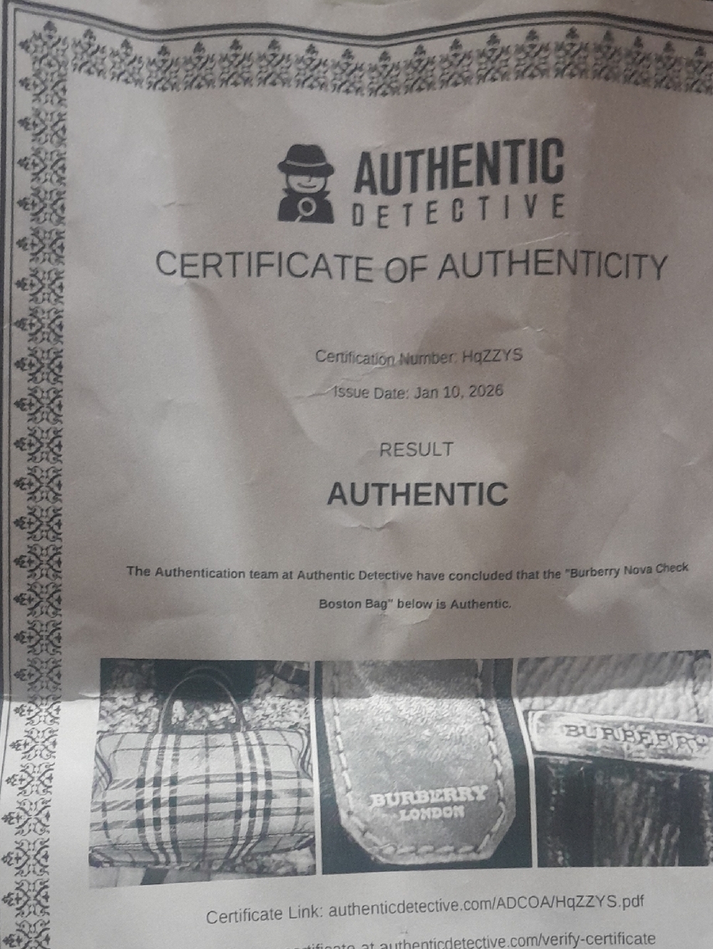 Authentic Burberry Plaid Boston Handbag - Picture 8 of 10